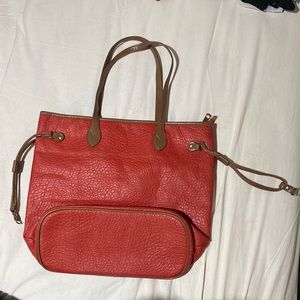 Burnt orange tote bag
